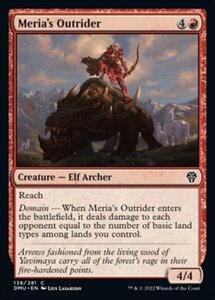 MTG ■赤/英語版■ 《メリアの先導/Meria's Outrider》★FOIL★ 団結のドミナリア DMU