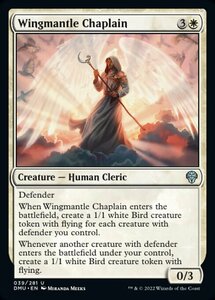 MTG ■白/英語版■ 《翼套の司祭/Wingmantle Chaplain》★FOIL★ 団結のドミナリア DMU