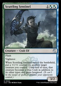 (042) MTG ■金/英語版■ 《Scuttling Sentinel》カルロフ邸殺人事件：Clue Edition CLU 金U