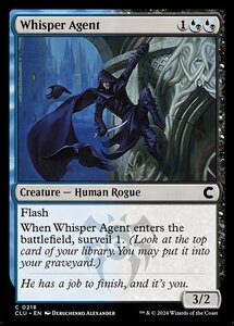 (218) MTG ■金/英語版■ 《囁く工作員/Whisper Agent》カルロフ邸殺人事件：Clue Edition CLU 金C