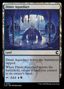 (233) MTG ■土地/英語版■ 《ディミーアの水路/Dimir Aqueduct》カルロフ邸殺人事件：Clue Edition CLU 土地C