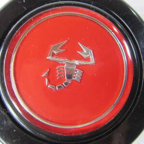 未使用 デッドストック品 当時物◆アバルトABARTH ステアリング ホーン ボタン 旧車 赤/ モモmomo フィアットFIAT ランチア アルファロメオの画像2