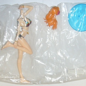 未使用 正規品 ナミ 水着フィギュア 25cm 水色 エンジ ワンピース GLITTER＆GLAMOURS COLOR WALK STYLE NAMI ONE PIECEビキニ1/6PVCの画像5