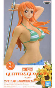 良好 フィギュア 25cm ナミ GLITTER＆GLAMOURS NAMI ワンピース ONE PIECE 新世界編 二年後衣装 ビキニ水着 ジーンズ バンプレスト一番くじ