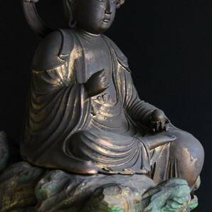木彫 地蔵菩薩半跏像 江戸時代 玉眼の画像3