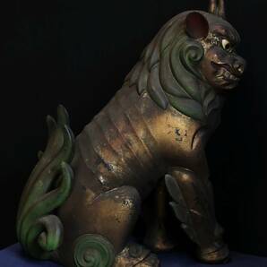 木彫 狛犬 江戸時代 玉眼の画像3