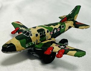 ★当時物　ブリキ　飛行機　Miniatura de Lata AVIO FORA AREA U.S. AIR FORCE 15723 日本製 迷彩柄 昭和レトロ ヴィンテージ おもちゃ