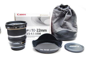 ★美品　キャノン　Canon EF-S10-22mm F3.5-4.5 USM　フード・ポーチ付★