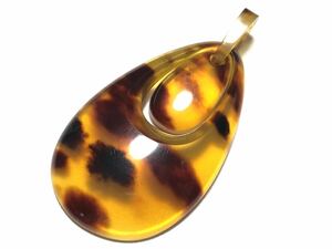  antique book@ tortoise shell 5.3g open Drop pendant top [ inspection / tortoise shell ]