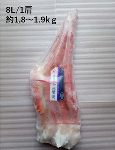[1 piece exhibition ]* extra-large size Boyle red king crab 8L size 1 shoulder entering approximately 1.85kg~1.9kg freshness height 1 jpy start 