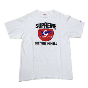 Supreme◆半袖Tシャツ/L/コットン/WHT