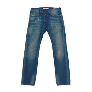 Diesel◆THAVAR-JP-S Wash 0813L/デニムパンツ/w28/コットン/IDG/ダメージ加工＿ユーズド加工/イタリア製