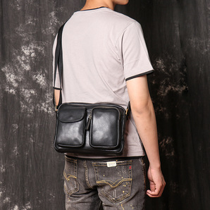 ☆新品☆ 本革 メンズバッグ ショルダーバッグ ビジネスバッグ 斜めがけバッグ 通勤通学 レザー 耐久性 男性鞄の画像10