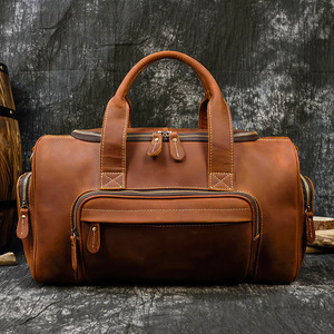  сумка "Boston bag" натуральная кожа мужской большая вместимость путешествие сумка низ шпилька имеется кожа машина внутри принесенный дорожная сумка независимый телячья кожа путешествие сумка Golf сумка 