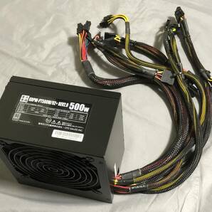 【1円～即決2100円 送料無料】 玄人志向 500W電源 KRPW-PT500W/92+ REV2.0(動作品)／ASUS マザーボード Z97-PRO GAMER(※ジャンク) セットの画像3