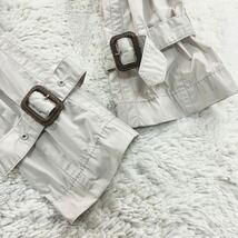 美品 現行 アクアスキュータム【春の羽織 オフホワイト　スプリング 8 M相当】Aquascutum トレンチコート クラブチェック ポリエステル_画像7