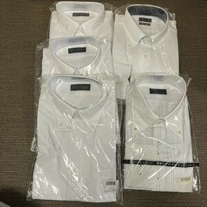 【新品、長袖2枚・半袖3枚】2L おしゃれワイシャツ&白ワイシャツ　5枚まとめ売り　形態安定