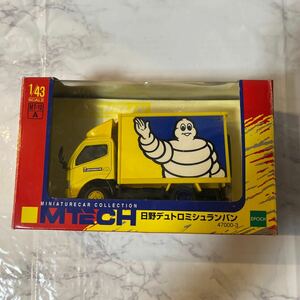 エムテック MTECH 1/43 日野 デュトロ ミシュラン バン　HINO DUTRO エポック タイヤ ミシュランマン　ミニカー　モデルカー　ビバンダム