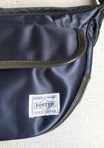 ★良品★ PORTER × SAC'S BAR ポーター サックスバー STORM ショルダーバッグ NAVY×BROWN ナイロン×ターポリン 吉田カバン_画像3