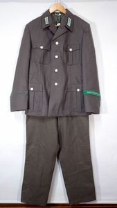 東ドイツ国境警備隊 「グレンツトルッペン」下士官ウール制服 ジャケット＆パンツ上下セット グレー L相当 n339