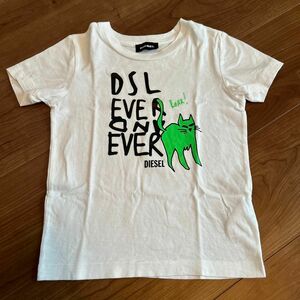 DIESEL ディーゼル 半袖 Tシャツ 猫 ホワイト 36m 100cm