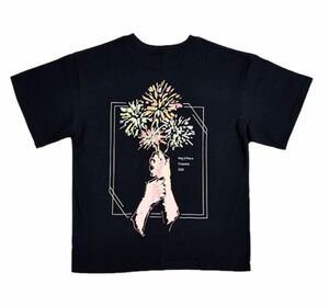 キンプリ　打ち上げ花火　イラストTシャツ黒Sサイズ