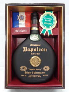 ★未開栓 保管品 Prince d' Armagnac Napoleon プリンス ドゥ アルマニャック ナポレオン グリーンボトル 1000ml 40% ブランデー☆彡