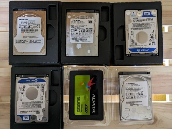 A DATA SSD120GBおまけ+2.5インチ内蔵ハードディスク　5本　合計6個 東芝