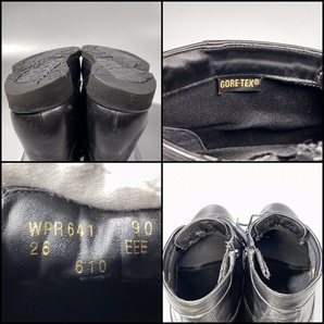 即決 asics pedala アシックス ペダラ チャッカブーツ ショートブーツ ブラック 黒 メンズ GORE-TEX 革靴 26cm ビジネスシューズ B1591の画像9