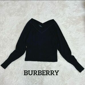 BURBERRY コットン100%ニット バックロゴ