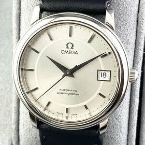 【1円箱付】OMEGA オメガ 腕時計 メンズ AT 自動巻 DE VILE デビル プレステージ ホワイト文字盤 クロノメーター デイト 可動品