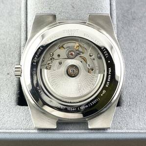 【1円〜】TISSOT ティソ 腕時計 メンズ AT 自動巻 POWERMATIC 80 パワーマティック ブルー文字盤 PRX ラウンドフェイス 裏スケ 可動品の画像5