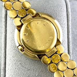 【1円〜】CELINE セリーヌ 腕時計 レディース 12Pストーン フラワー ゴールド文字盤 ブレスウォッチ 可動品の画像6