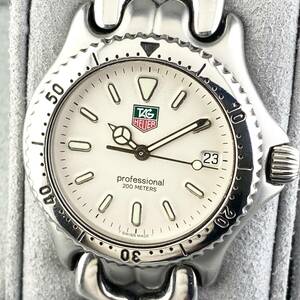 [1 jpy ~]TAG HEUER TAG Heuer wristwatch men's cell S99.013 white face Professional 200m Date moveable goods 