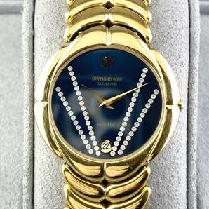 【1円〜】RAYMOND WEIL レイモンドウィル 腕時計 メンズ 9135-2 カラーストーン ブルー文字盤 デイト 可動品の画像8