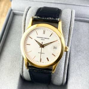 【1円〜】FREDERIQUE CONSTANT フレデリック コンスタント 腕時計 メンズ AT 自動巻 ホワイト文字盤 ゴールド 裏スケ デイト 可動品の画像2