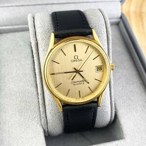 【1円〜】OMEGA オメガ 腕時計 メンズ SEAMASTER シーマスター ゴールド文字盤 ラウンドフェイス デイト 正規品の画像3