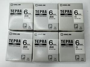 テプラ テープ カートリッジ PRO ST6K透明 6mm 4個　SS6K 白　6mm 2個　まとめ