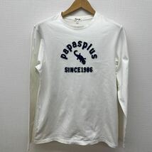 papas plus ロンT 長袖Tシャツ パパス プラス size M _画像1