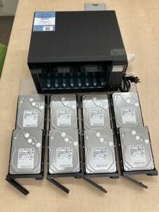 Высокоскоростная NAS с большой способностью, QNAP "TS-873-64G" + внутренний (Toshiba HDD32TB, WD SSD Cache 2TB, память 64 ГБ) + Графическая плата