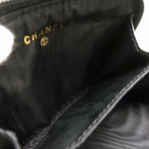 【1円～】CHANEL コインケース キャビア ブラック レザー 黒 3番 1996 ポーチ シャネル ◆クリックポストor佐川◆ ～4/15(月)◆ 質屋-9567_画像9