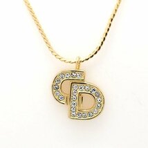 1円～ Christian Dior ネックレス イヤリング セット CDロゴ GP 箱付 クリスチャン ディオール ◆送料600円～◆～4/23(火)終了 質屋-9606_画像2