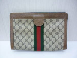 1円～ GUCCI グッチ GG セカンドバッグ 89.01.002 クラッチバッグ シェリーライン 