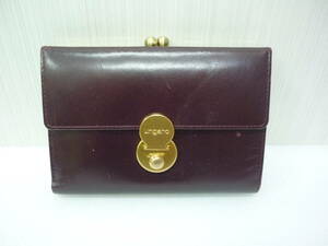 ungaro Ungaro leather bulrush . compact purse bordeaux a