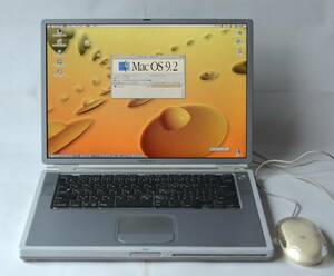 PowerBook G4 チタニウム 800MHz　 512MB/80GB/Cmbo/スヒーカー&ハッテリー生　 0S９.2.2単独インストール　 