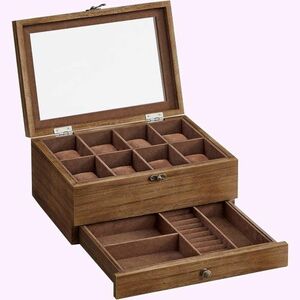 SONGMICS JOW008K01 birthday celebration gift lady's nz drawer attaching wooden 8ps.@ clock case 172