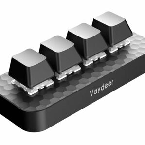 Vaydeer プログラマブルキーボード 4キー ショートカットキーボード ゲーミング 片手 有線 メカニカル 