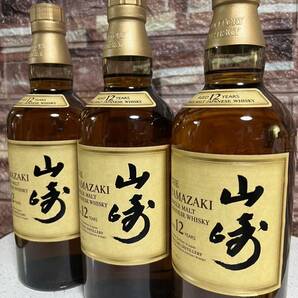 ① 1円〜！ 未開栓 SUNTORY サントリー 山崎 12年 シングルモルト 3本セット YAMAZAKI 700mL 43%の画像2