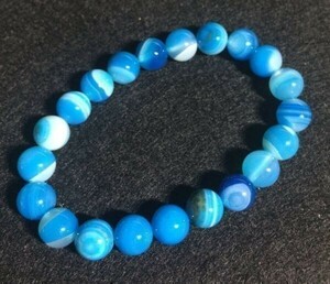 Blue Menou Agate Bracelet Bracelet Power Stone 8 мм внутренний диаметр 16,5 см бесплатная доставка 206194A2