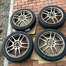 RAYS UNITED ARROWS WR 16×5.0J +45 100/114.3 4穴マルチ２本リペイント、タイヤ新品165/50R16 GOODYEAR EAGLE LS2000HybridⅡ 4本セット_画像1